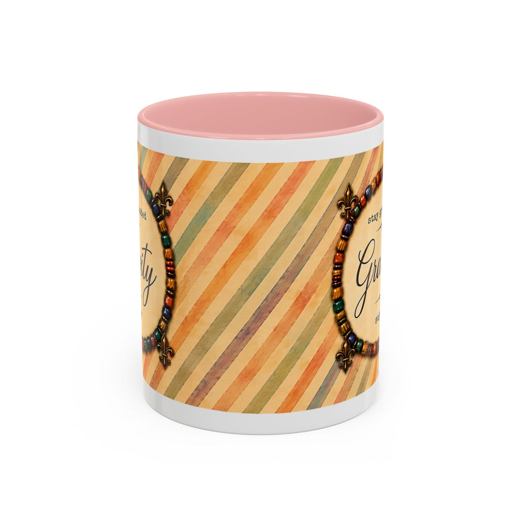 Gravity “Stay Grounded, Sugar.” Pink Accent Mug – 11 oz