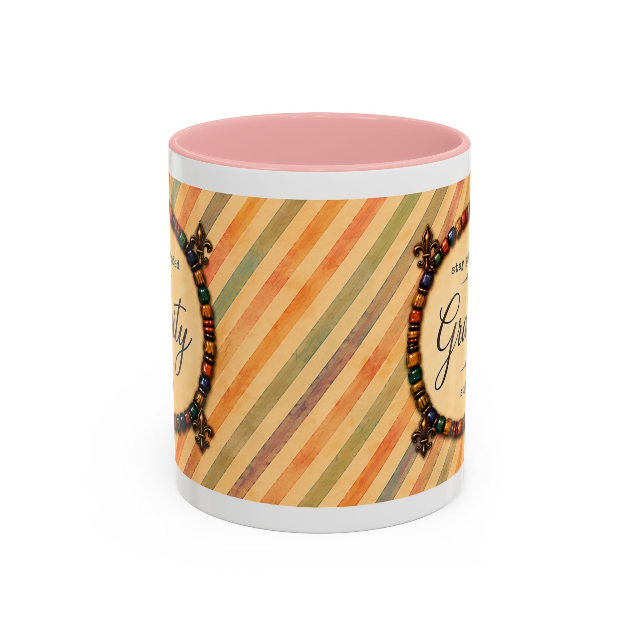 Gravity “Stay Grounded, Sugar.” Pink Accent Mug – 11 oz